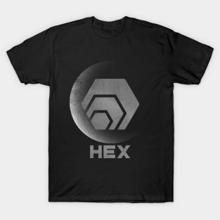 Vintage HEX Coin To The Moon HEX Crypto Token Cryptocurrency Blockchain Wallet Birthday Gift For Men Women Kids T-Shirt